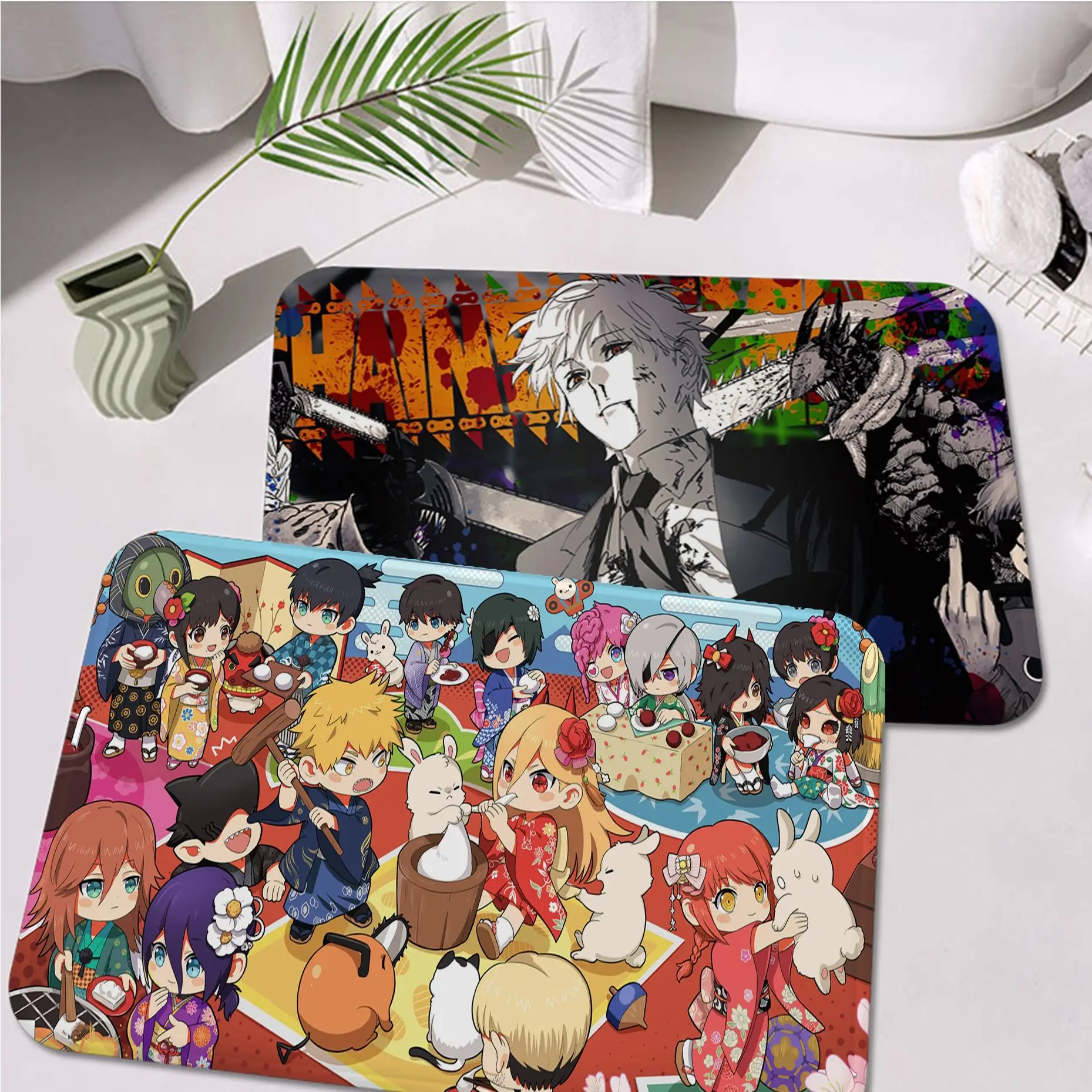

Anime Chainsaw Bath Mat Non-Slip Laundry Room Mat Laundry Decor Balcony Child Living Room Welcome Rug