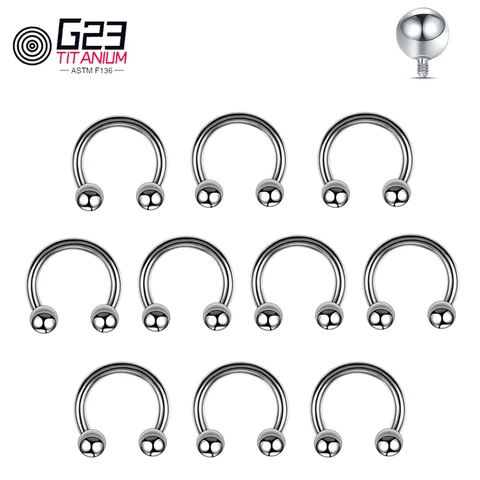 Серьги-гвоздики из титана IHola 10 шт.