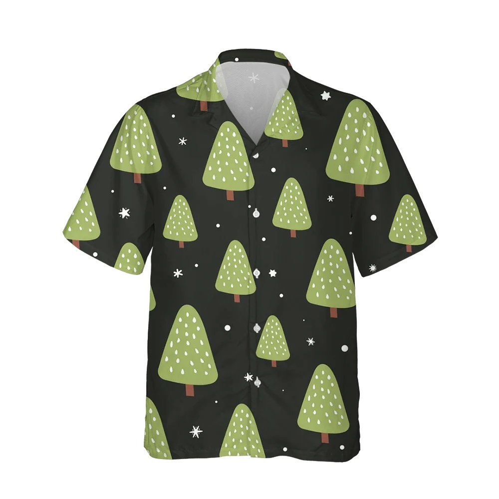 Jumeast 3d Harajuku Tree Floral Printed Mens Hawaiian Shirt Short Sleeve Vintage Clothes Fashion Shirts for Men Loose Streetwear