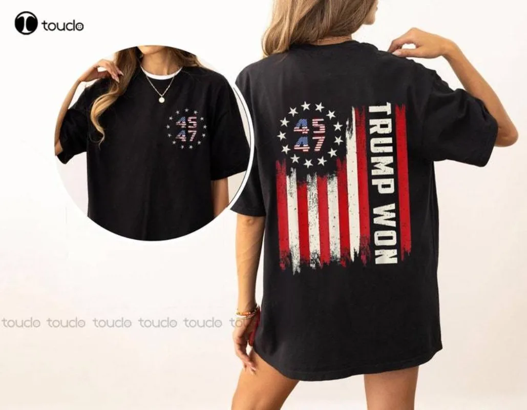 Trump Won Shirt T-Shirt After Election 2024 TShirt Republican 47th President Make America Great ag