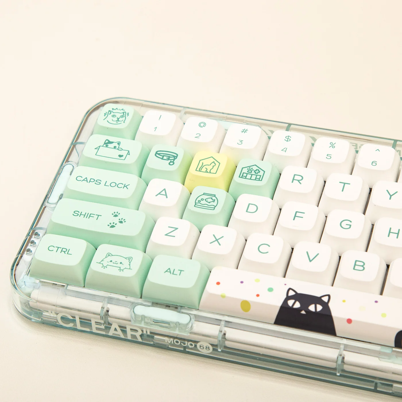 131 Keys Cute Cat Theme Keycaps PBT Dye Sublimation Keycaps XDA Profile For Mx Switch Mechanical Keyboard 6.25U Spacebar