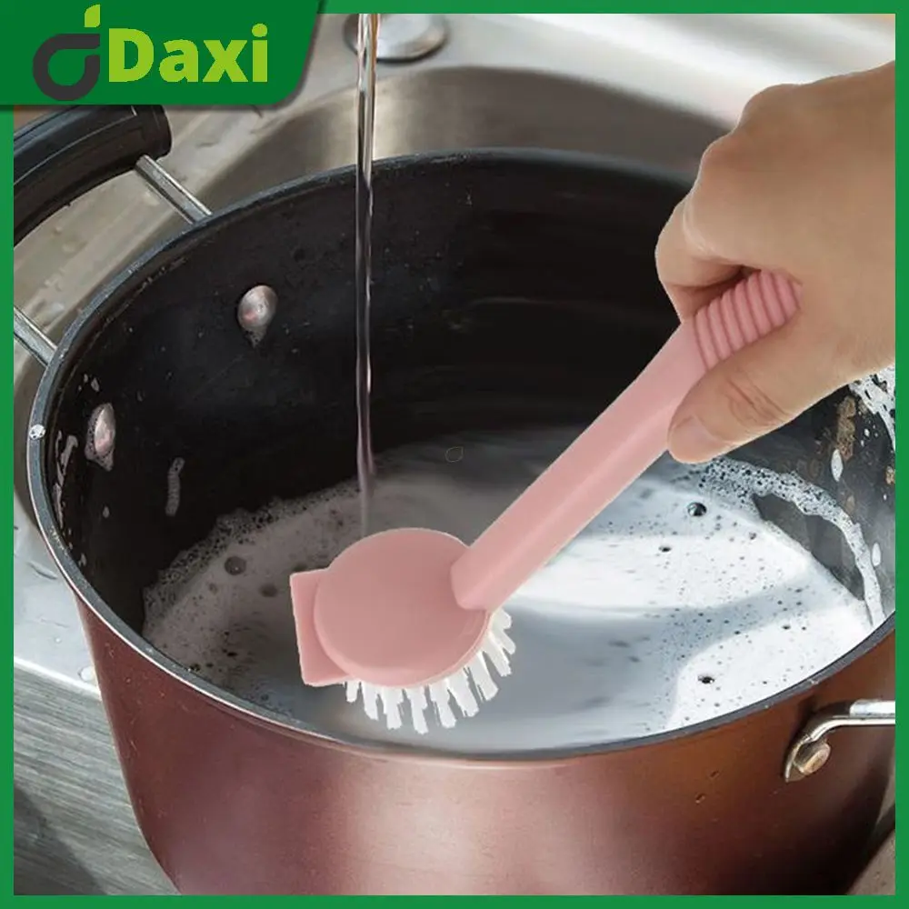

Pp Pet Material Integrated Design Oil Removal Brush Can Be Hung And Drained Round Kitchen Brush Easy To Remove Stains