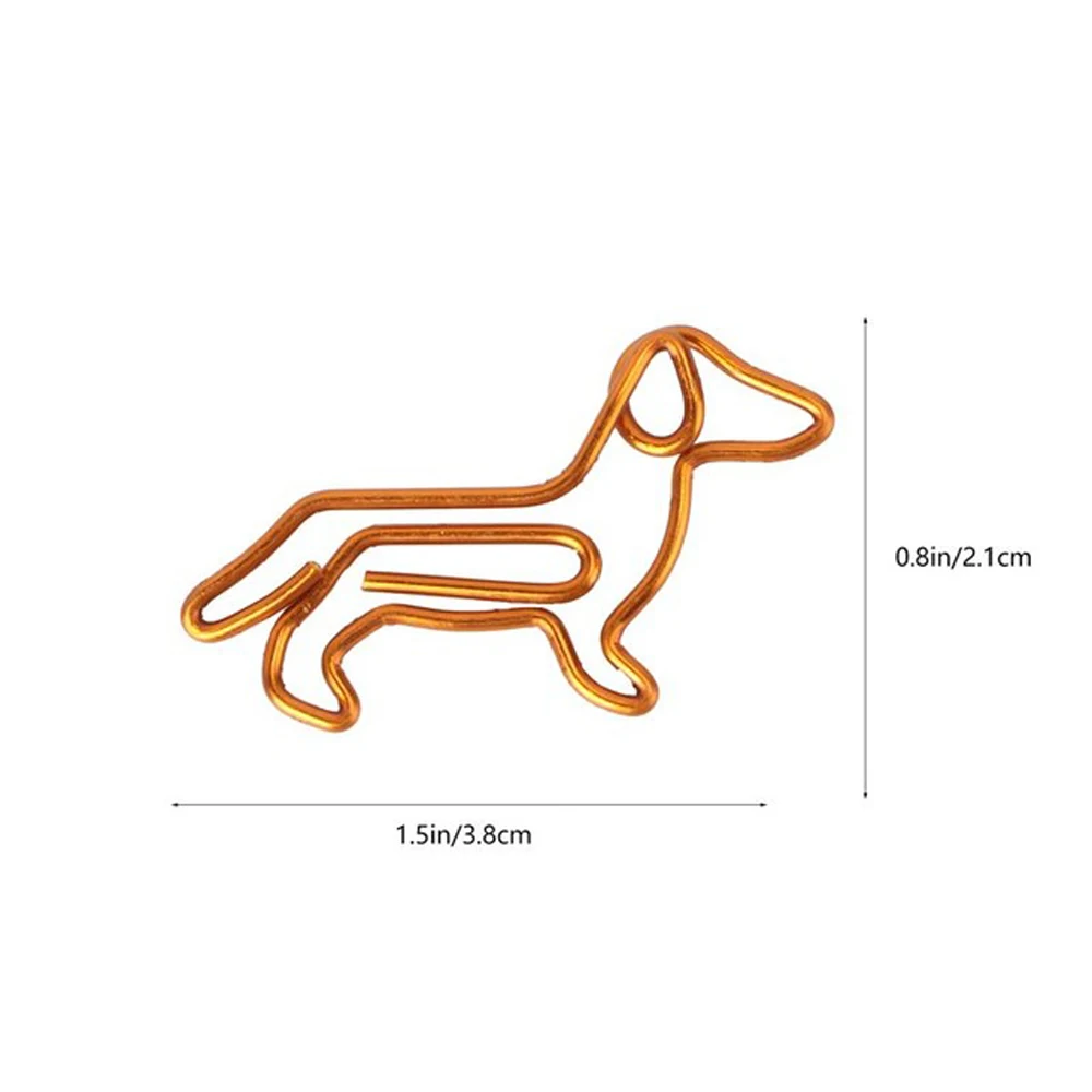 

Creative Cartoon Customization Special-shaped Paper Clamps Paper Clips Dachshund Gold Paper Clip Bookmark Clip