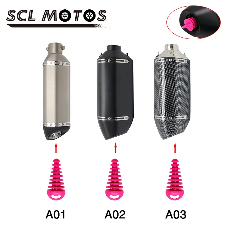 

SCL MOTOS Universal 51mm Motorcycle Exhaust Pipe Muffler With Tailpipe Plug Waterproof Plug Motorcycle Accessories For Yamaha
