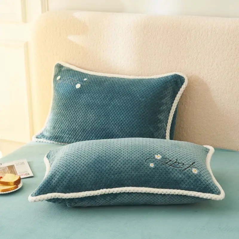 

2PC/set Winter Thicken Milk Velvet Pillowcases 48x74cm Pillow Cover Home Textiles Removable and Washable Pillow Case Home Decor