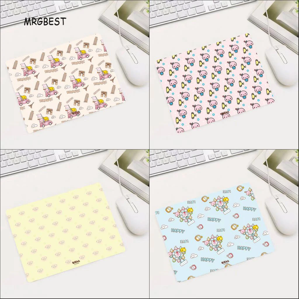 

MRGBEST Cute Mushrooms Mouse Pads Small Size Pad Rubber Comfortable Feel Desk Pad with Square Pad In Stock for Gaming