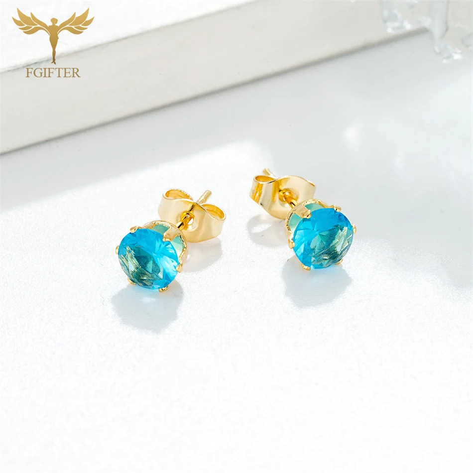 12 пар Lot Seamine Кубический оксид циркония Круглые наушники Женский костюм Золотой