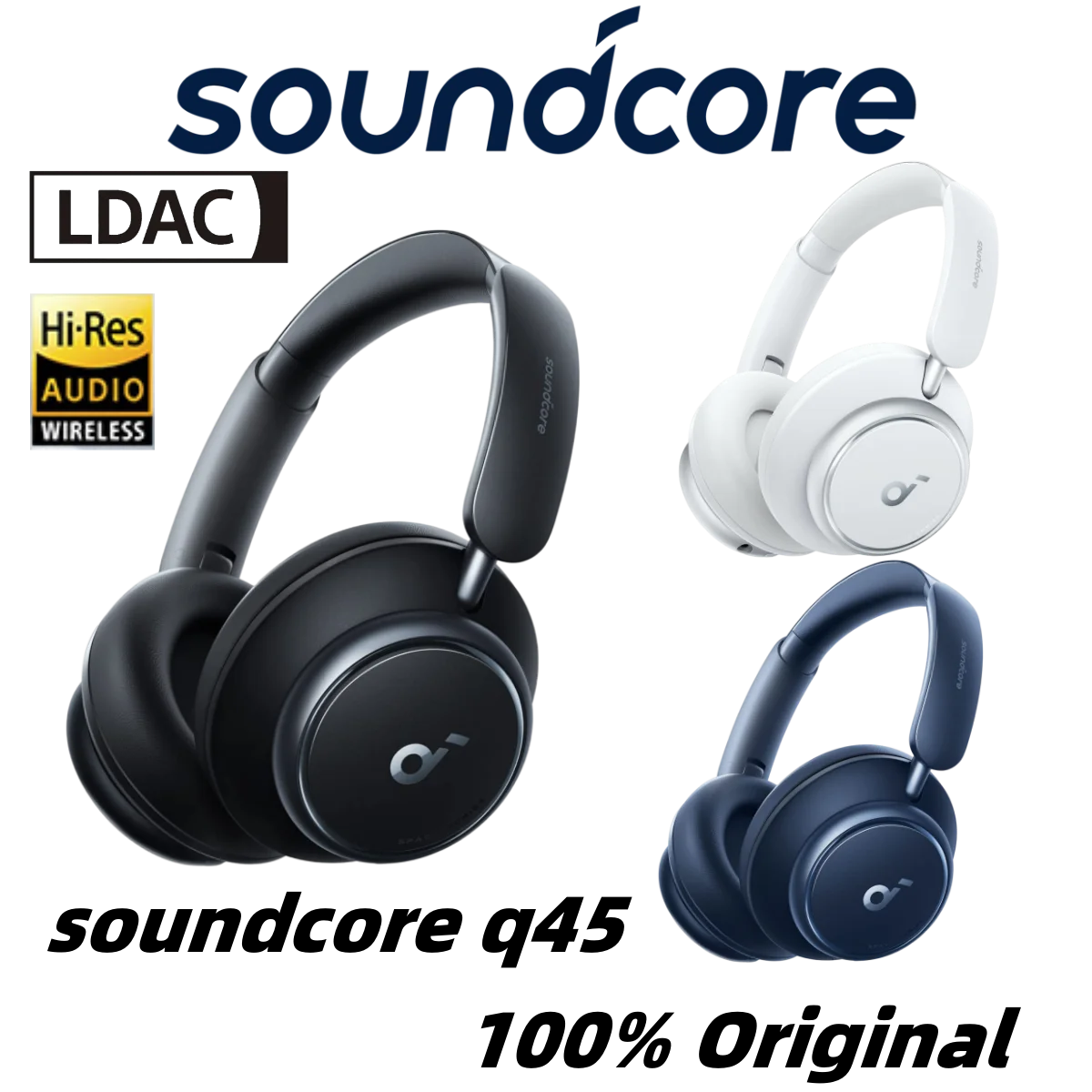 

Original Soundcore Anker Space Q45 Wireless Bluetooth Headphones Triple Dynamic Active Noise Cancellation LDAC HiRes