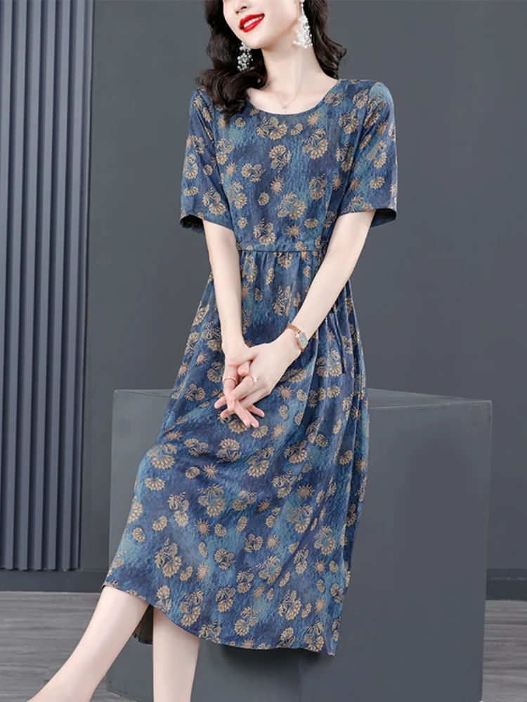 

Летнее винтажное облегающее платье в Корейском стиле, новинка 2023, женское Цветочное платье с коротким рукавом, элегантное вечернее платье