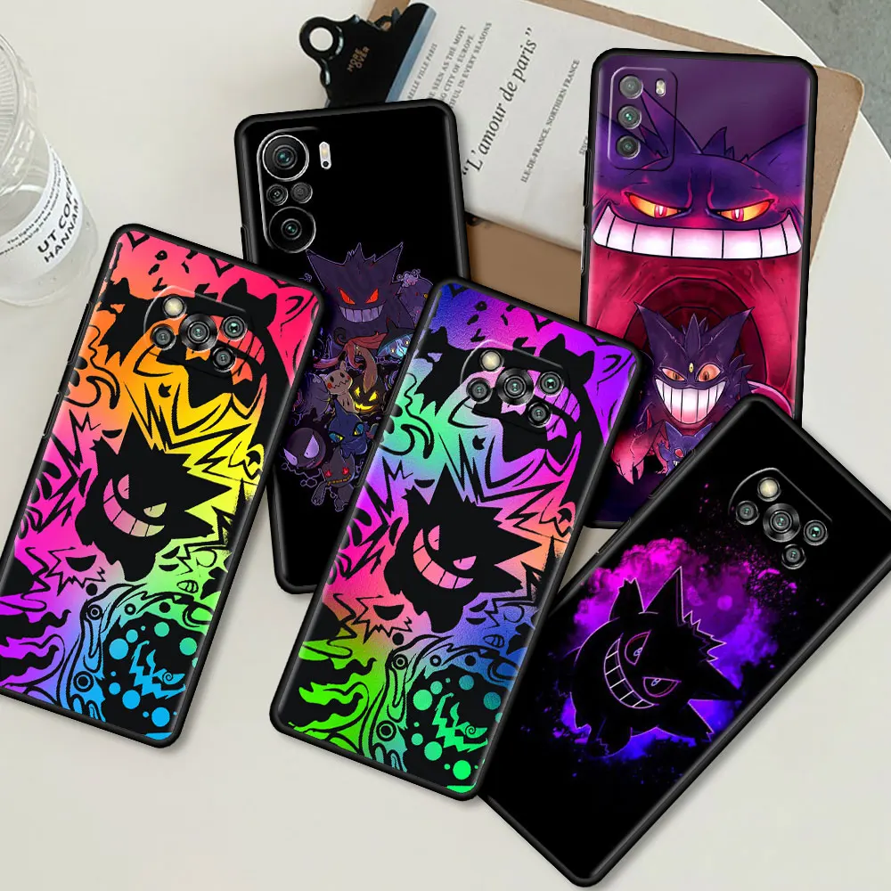 

Pokemon Gengar Case For Xiaomi Mi Poco X3 X4 NFC M3 Mi 11 11T 10 T 9T 12 9 10T Lite Silicone Back Phone Cover