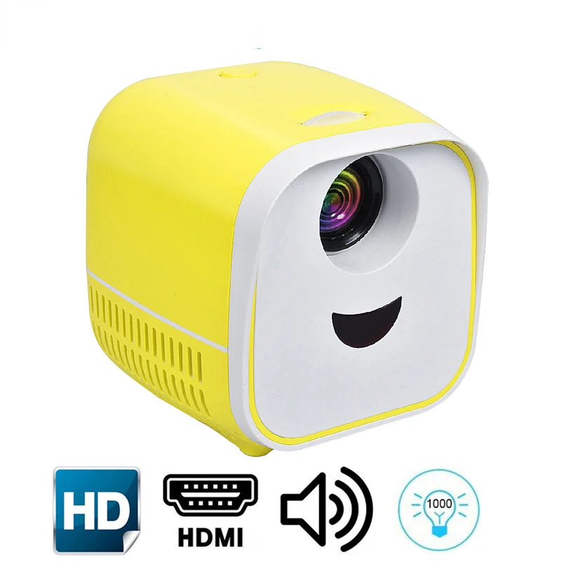 

L1 Mini LED Projector 480x320 Support 1080P HDMI USB Kids Story Projector Media Player Compatible with TV Stick,Laptop