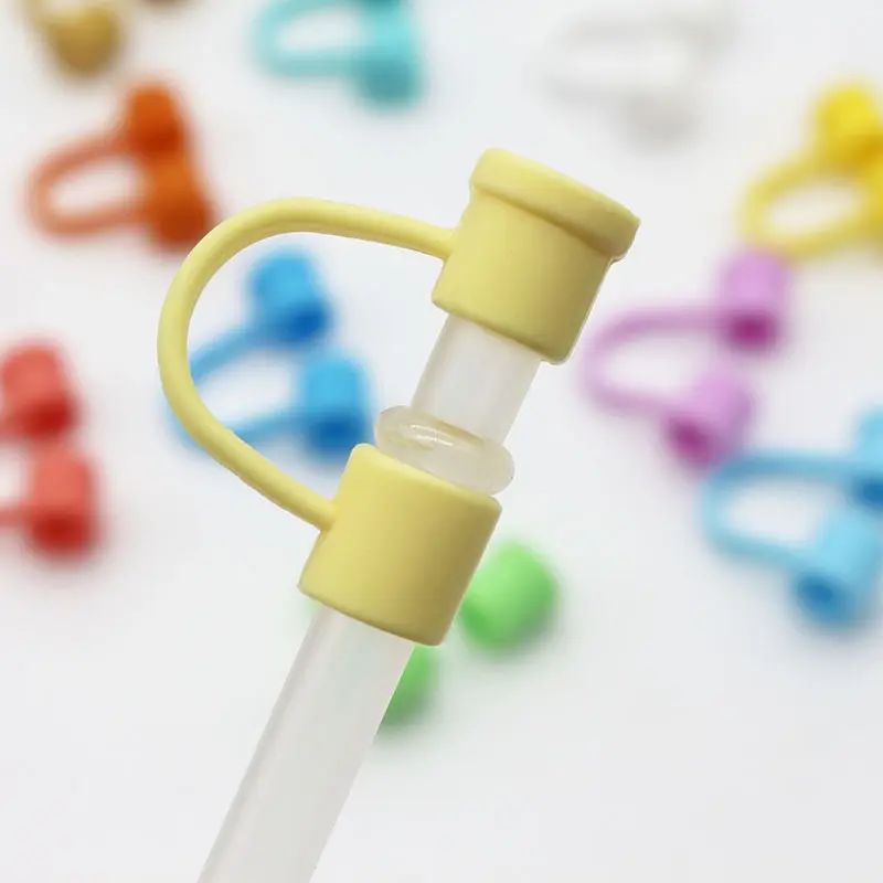

10pcs Straw Cover Drinking Straw Caps Silicone Straw Tip Protectors Straw Anti-Dust Covers Straw Toppers Cover Reusable