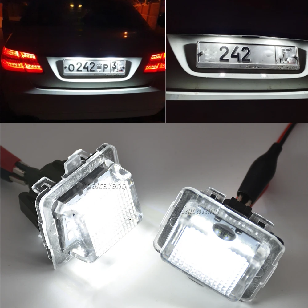 

2 шт. светодиодный светодиодные лампы 12 В для номерного знака Mercedes-Benz W204 W204 5D W212 W216 W221