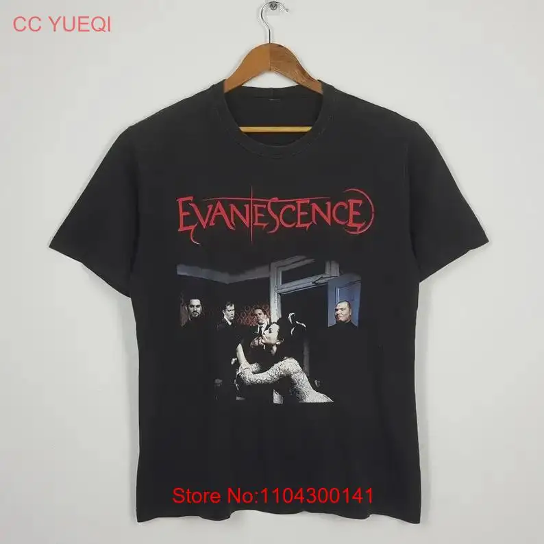 Винтажная футболка EVENESCENCE American Rock Band с длинными или короткими рукавами