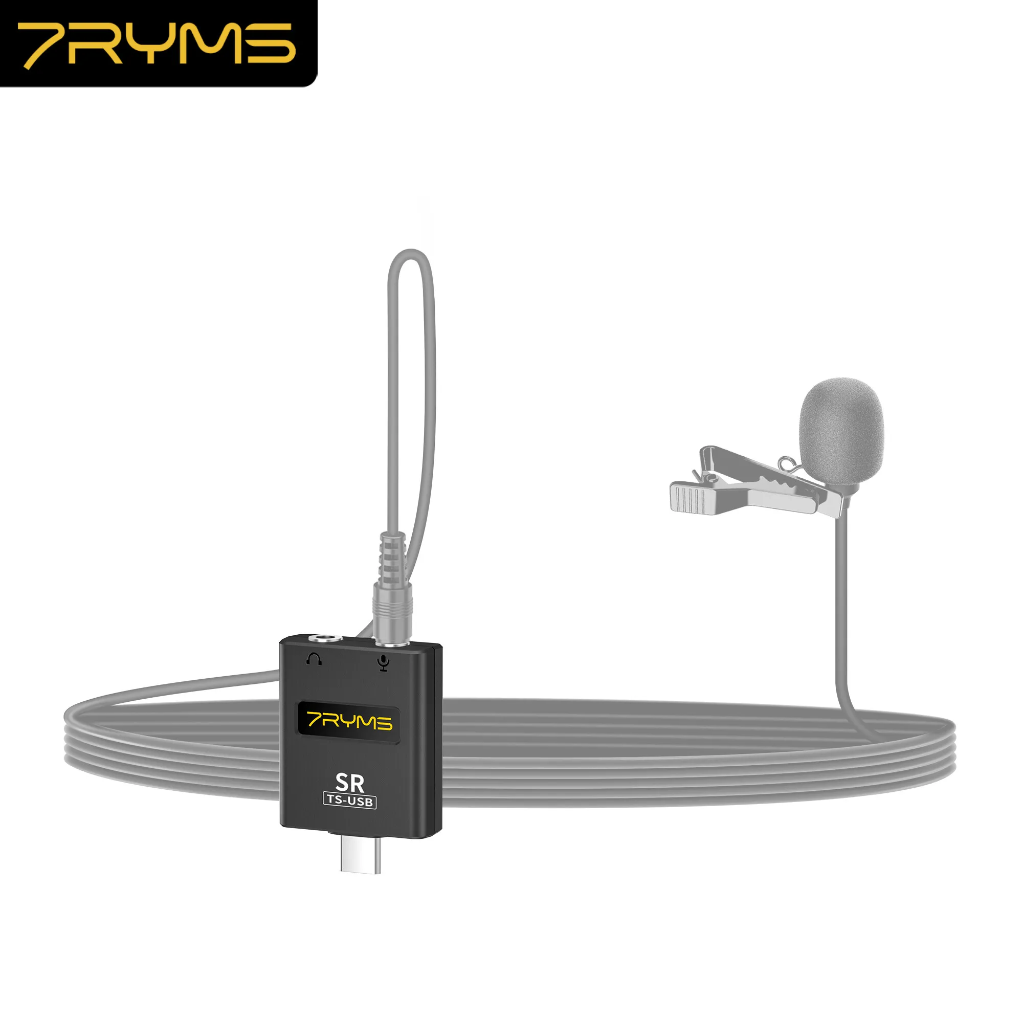 Внешняя звуковая карта 7RYMS SR для ПК и iphone, смартфонов Android, совместимая с искусственной кожей