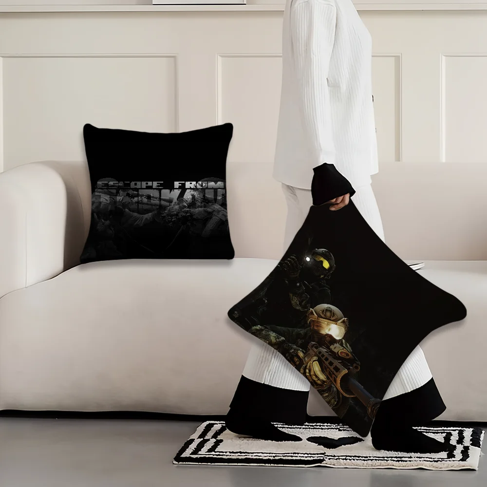 Game E-Escape From T-Tarkov cushion cover Living Room Accent Couch Back Support Square Lounge Restful Nap Companion Pillow Case
