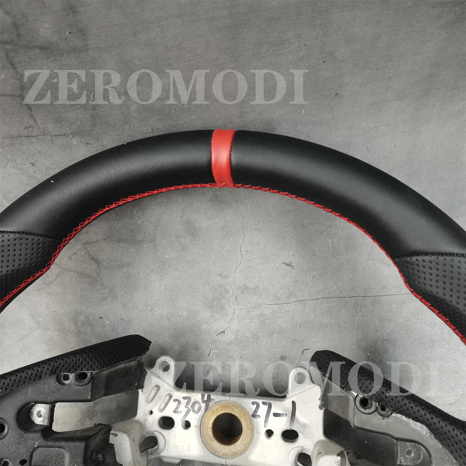 Спортивное кожаное рулевое колесо красное кольцо для 2016-2020 HONDA CIVIC Gen 10 Type-R