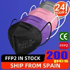 200 шт. ffp2 mascarillas fp2 защитные маскарадные маски fpp2 негра mascarilla fp2 pp2 fp2 mascarilla ffp2 homologada espaa ffp2
