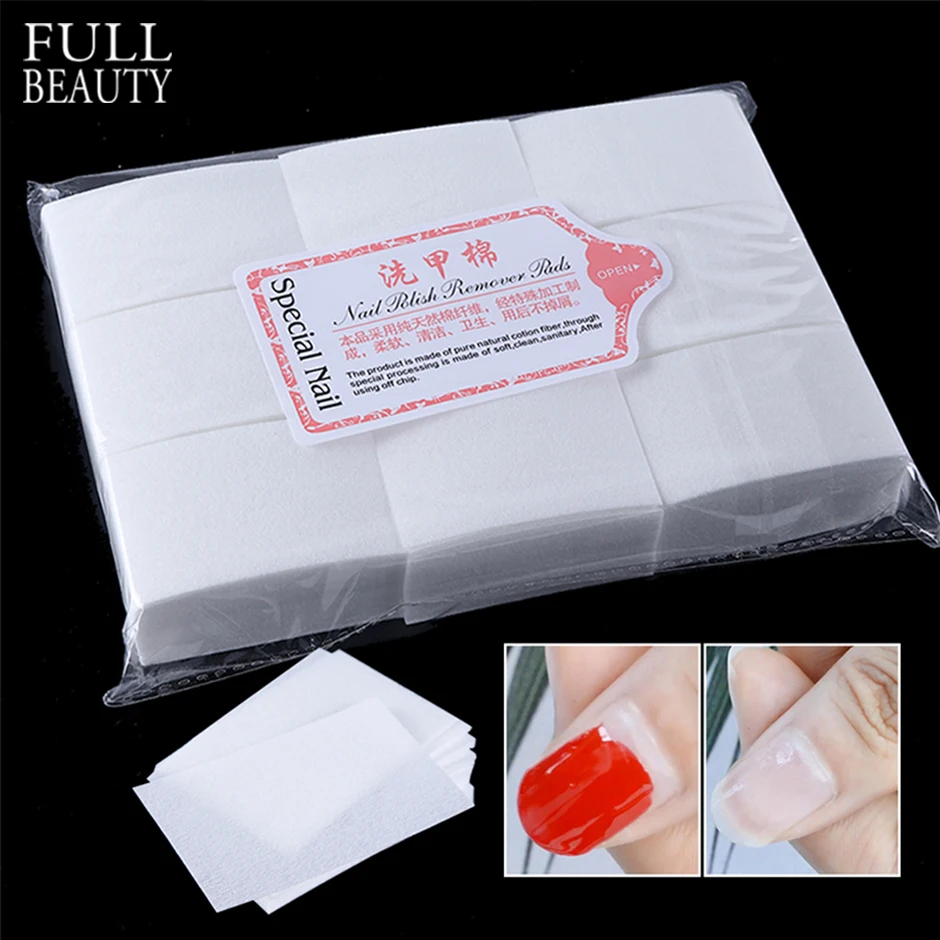 1 pack Gel Polish Remover Pad Nail Wipes Cleaning Lint Free Paper Pad Soak off Remover Manicure Cotton Napkins Wrap Tool CH957-1