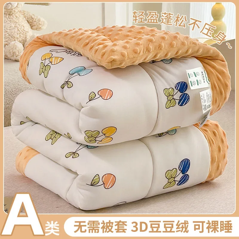 Мультяшное одеяло весна-осень соевый бархат зимний сердечник мультяшное