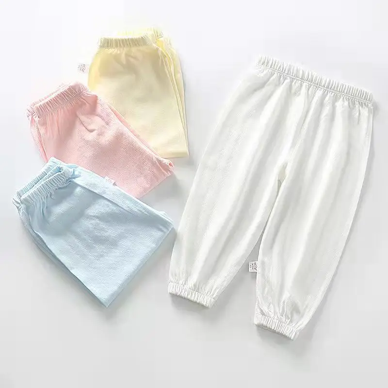 

New Summer Kid Boys Girls Cotton Pants Casual Kids Loose Mosquito Pants Babys Girls Boys Soft Breathable Lantern Pants Clothing