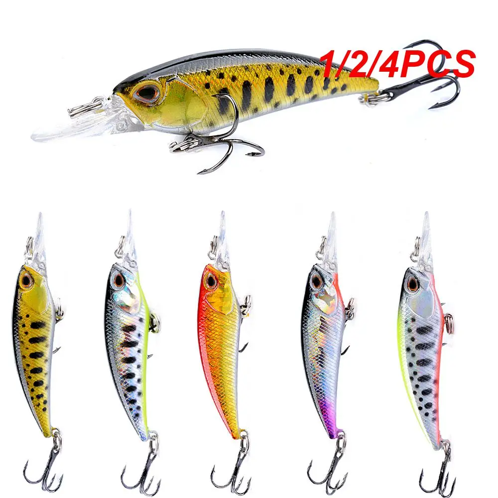 

1/2/4PCS Sinking Small Minnow Wobblers Fishing Lure Plastic Artificial Hard Baits Hand Crankbaits For Bass Trout Carp Fishing