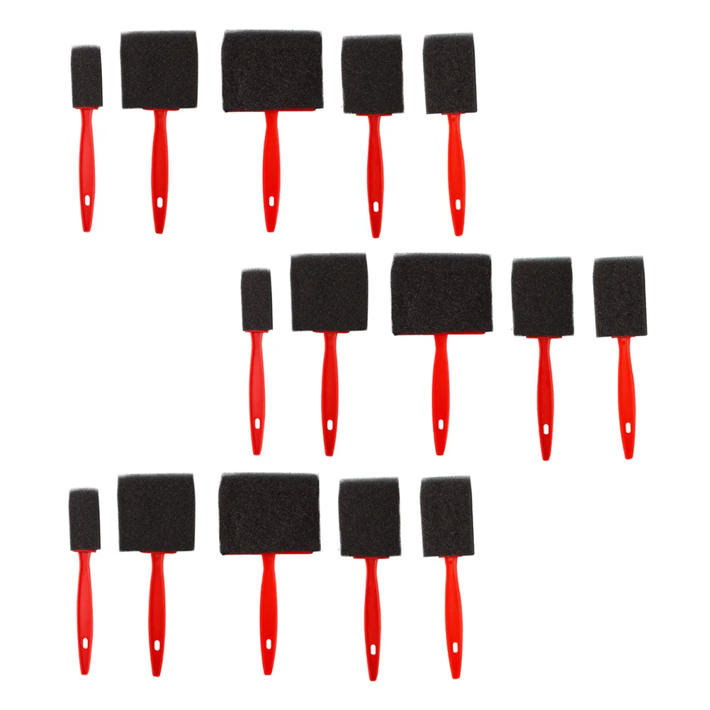 

15Pcs Children's Sponge Brushes Set Paint Sponge Brushes with Plastic Handle