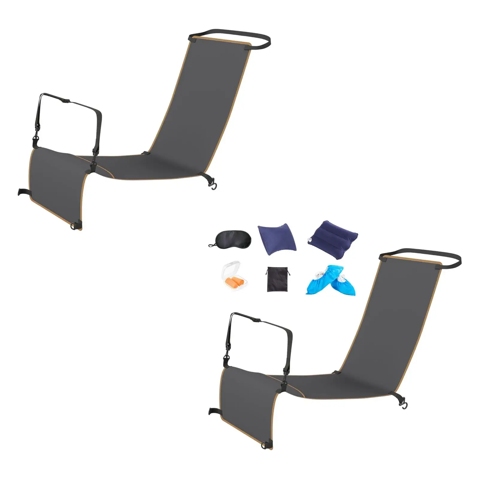 

Adjustable Footrest Hammock Portable Foldable Heavy Duty Travel Foot Rest for Trains High Speed Rail Airplane Flights travel
