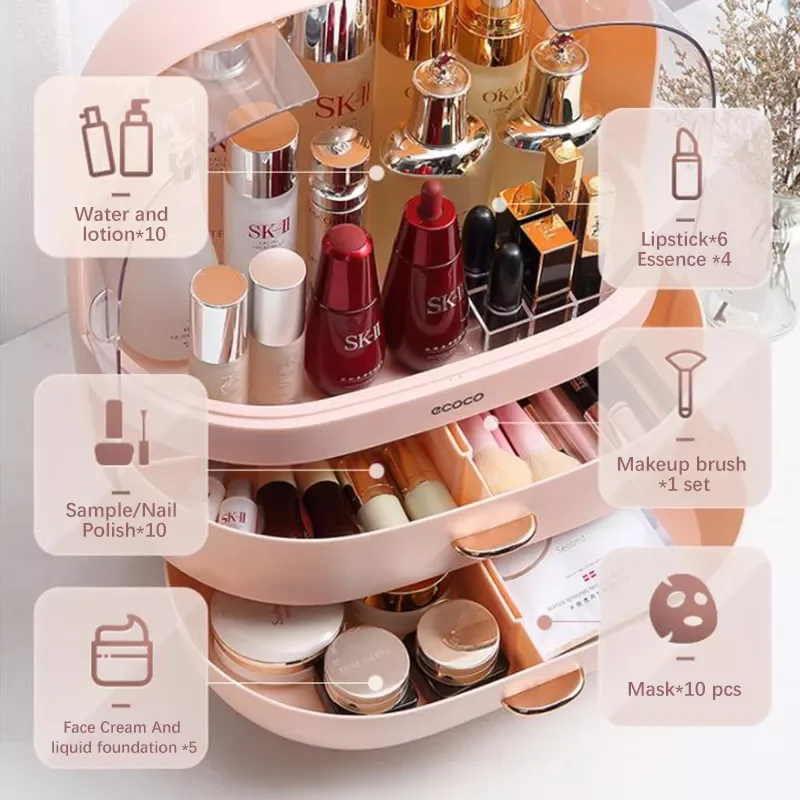 

2023NEW Capacity Cosmetic Storage Box Makeup Drawer Organizer Jewelry Nail Polish Makeup Container Desktop Sundries Storage Boxs