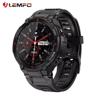 lemfo 2021 new smart watch men fitness tracker 400 mah battery bluetooth calls customized dials outdoors sports smartwatch