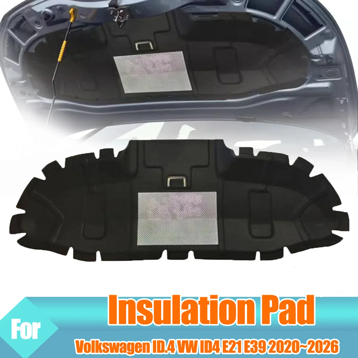 

Передняя изоляционная накладка на капот двигателя, звуковой тепло, хлопковый звукоизоляционный коврик, огнестойкий чехол для Volkswagen ID.4 VW ID4 E21 E39 2020 ~ 2026