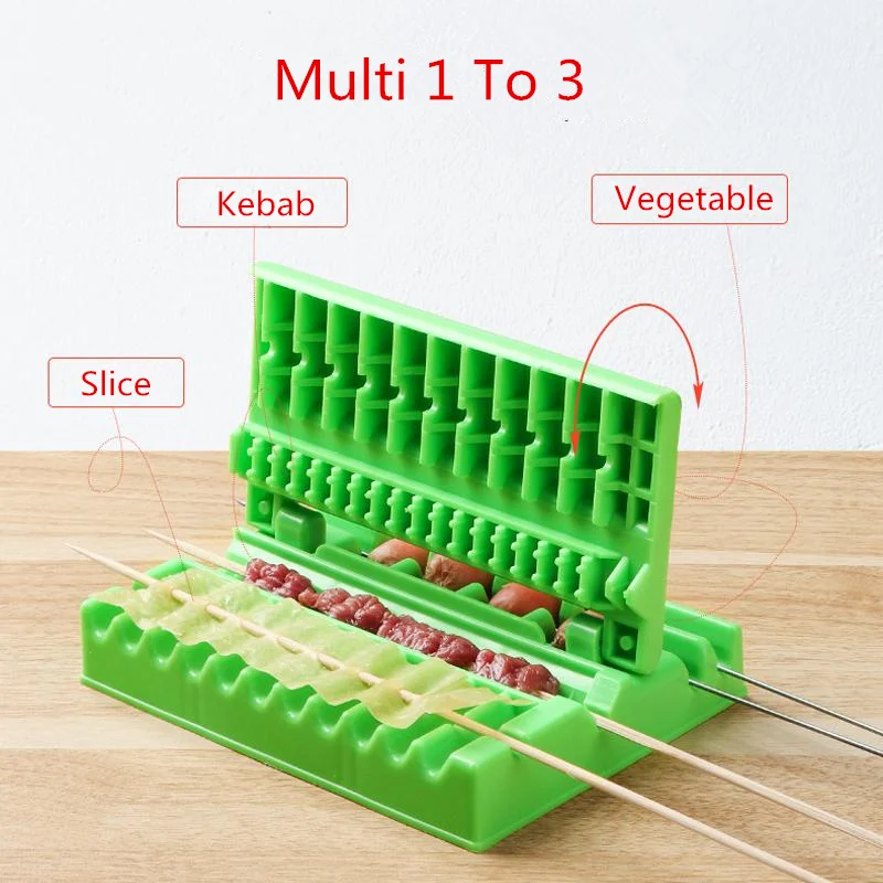 

Barbecue Stringer Skewers Kebab Maker Box Machine Beef Meat Vegetable String Grill BBQ Gadget Kitchen Accessories