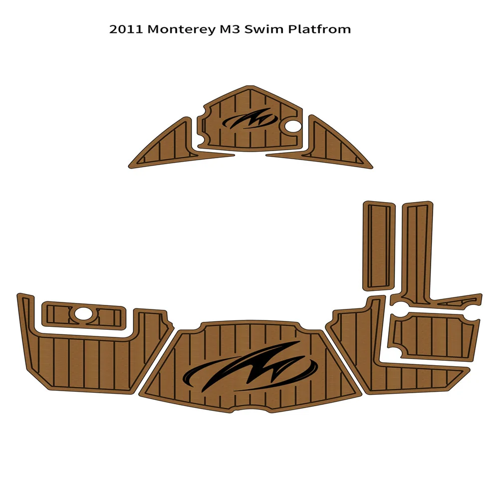 

2011 Monterey M3 Swim Platfrom Step Pad Boat EVA Foam Faux Teak Deck Floor Mat