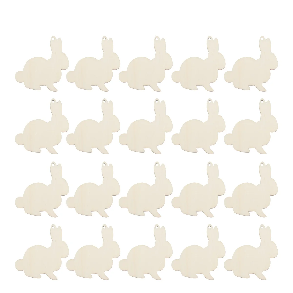 

Wooden Eastercrafts Bunny Wood Pendant Hanging Rabbit Diy Egg Tags Ornaments Cutouts Cutout Pieces Animal Unfinished