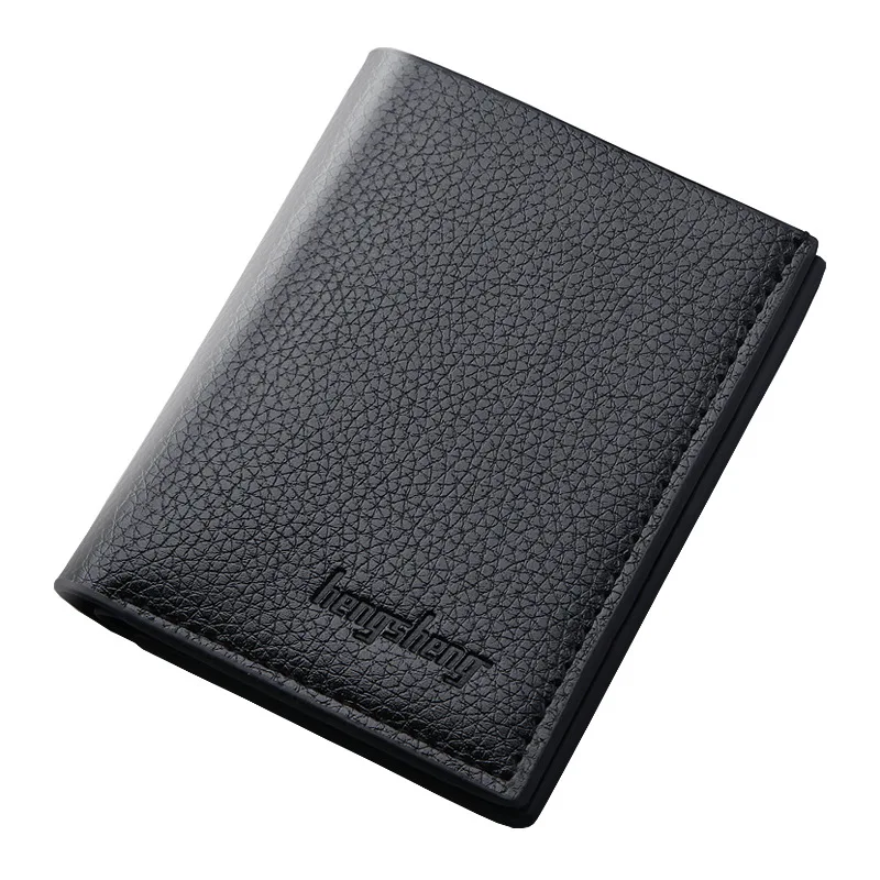 

PU Leather Men Wallets Card Holder Wallet For Man Short Fashion Black Coin Purse Photo Money Clip Bag Billetera Hombre Cartera