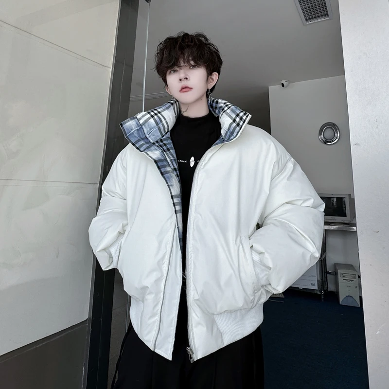 2024 новая зимняя куртка на хлопковой подкладке высококачественная клетчатая