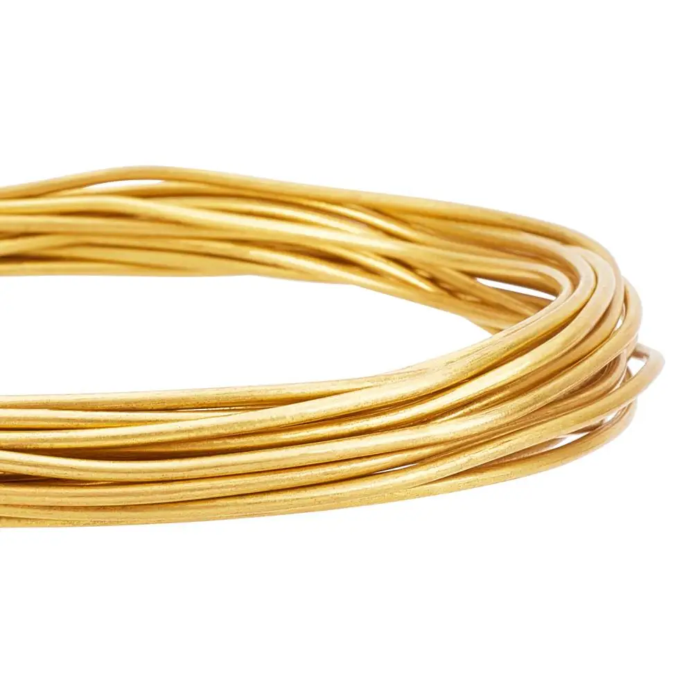 

5m/roll Brass Craft Wire 2mm Round Bendable Tiger Tail Wire for Jewelry Making Necklace Bracelet Earrings DIY Outdoor Decor
