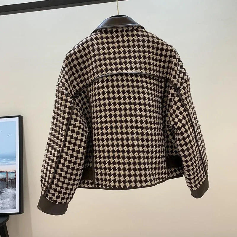 Женская уличная куртка Fried верхняя одежда свободная короткая с узором гусиные