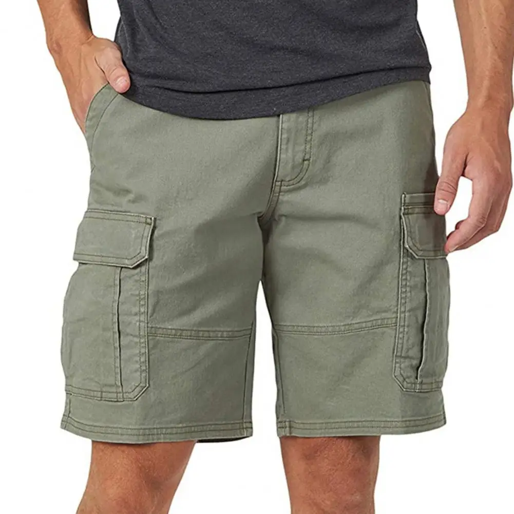 

2021 New Spring Summer Cotton Cargo Shorts Pockets Clothing Solid Denim Shorts Casual Shorts