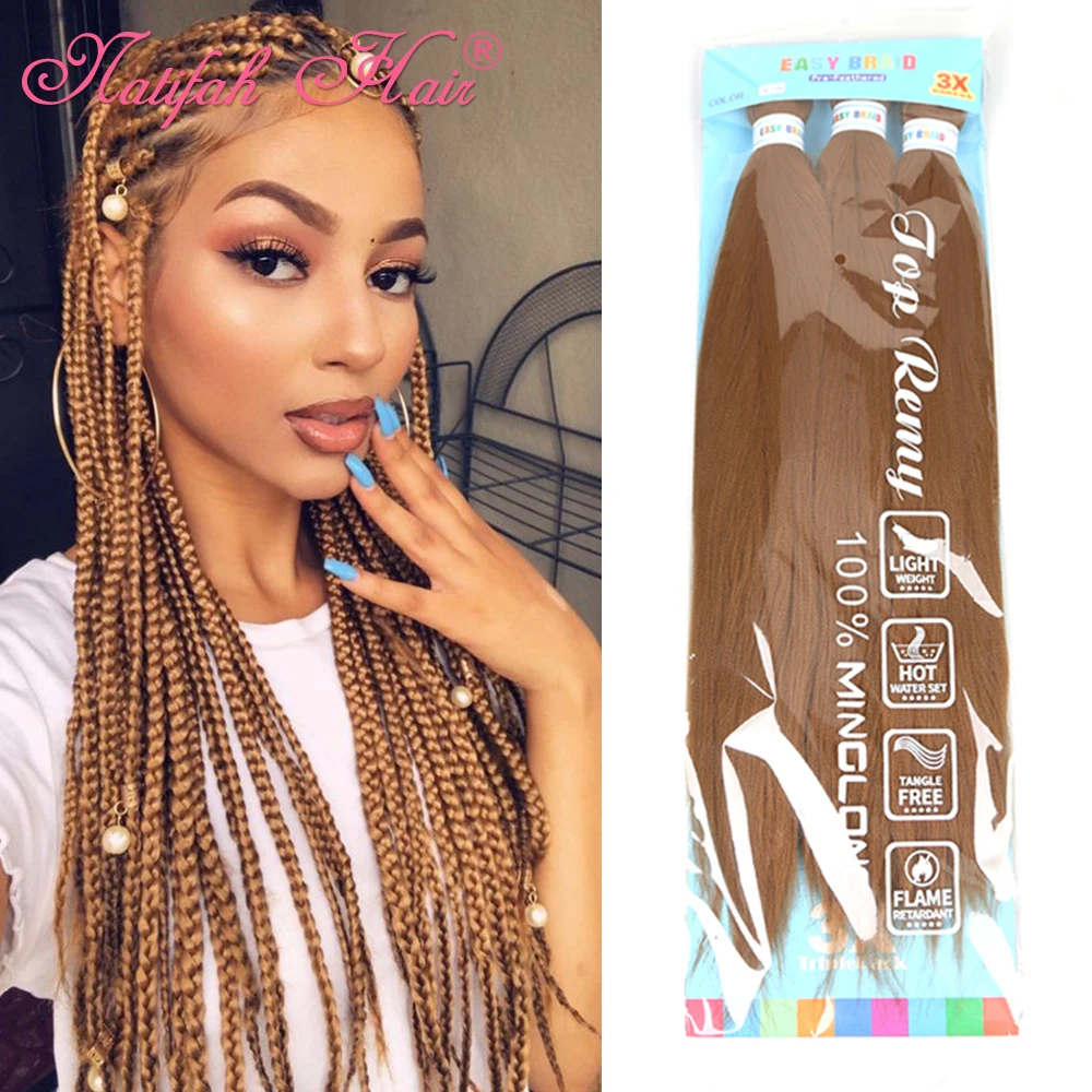 

Natifah Synthetic Hair Extensions Braids Synthet Hair Kanekalon Hair For Braid PreStretched Braiding Hair Extensions Hair Braids