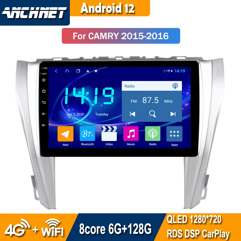 

10.1inch Android 12 Car GPS Navigation for Toyota camry 2015-2016 Stereo Audio Radio Video Intelligent System
