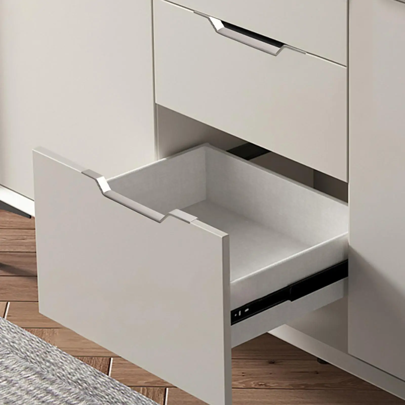 Встроенная скрытая ручка с краем пальца невидимая ящика рифленая для двери