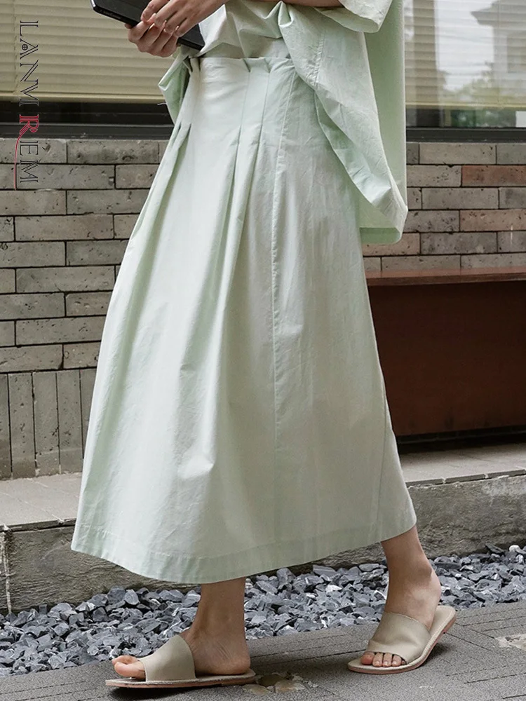 

LANMREM Korean Skirt For Women High Waist Zipper Patchwork Solid Skirts Fashion Tide Female Clothing 2023 Summer New 2YA2041