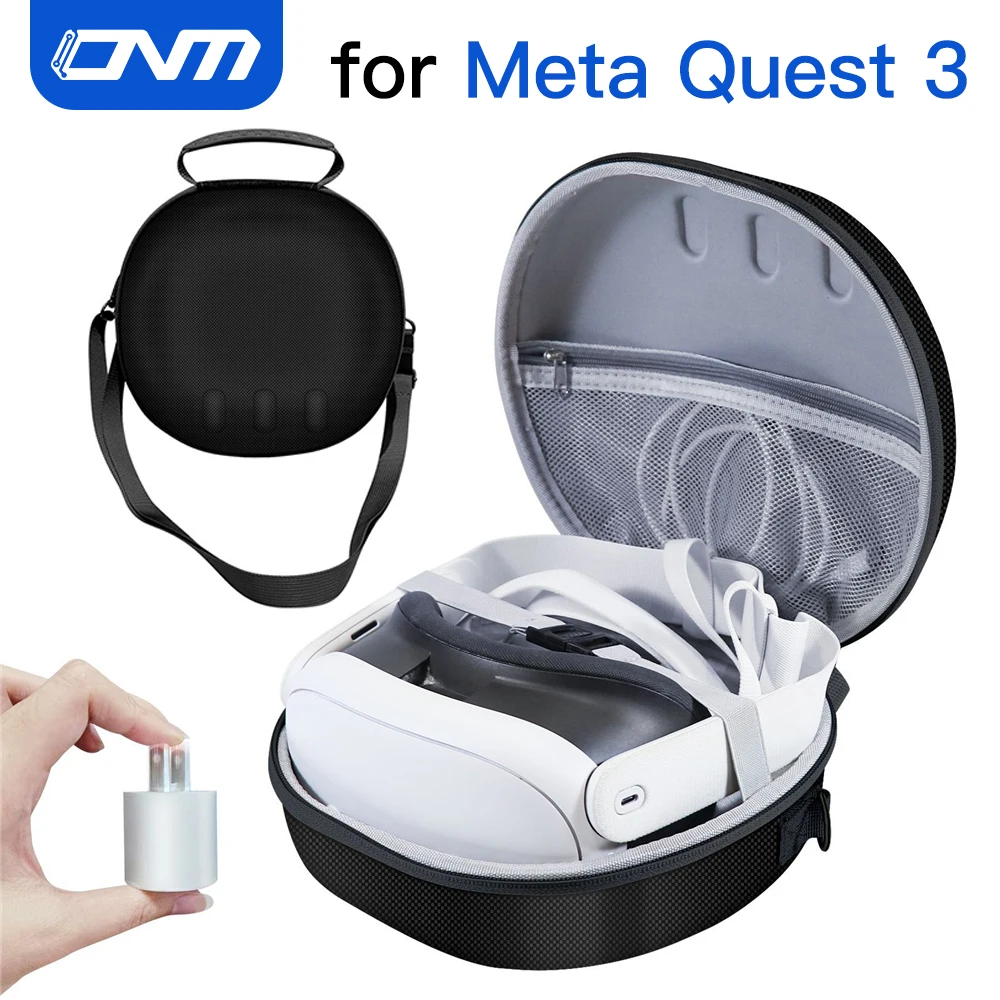 

Чехол для переноски очков VR Meta Quest 3, жесткий дорожный защитный чехол для контроллеров Meta Quest3, чехол для хранения аксессуаров
