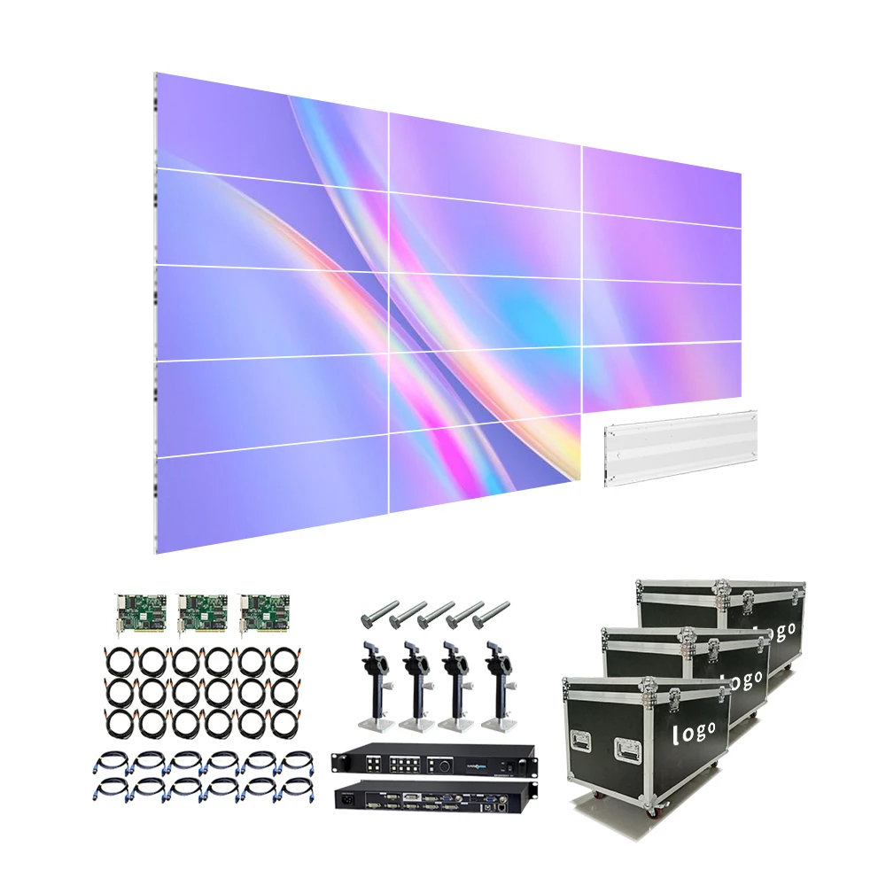 Panneau LED Ecran fixe HD P1.25 P1.5 P1.9 P2.5 Murحة светодиодный ультра плавник 20 мм