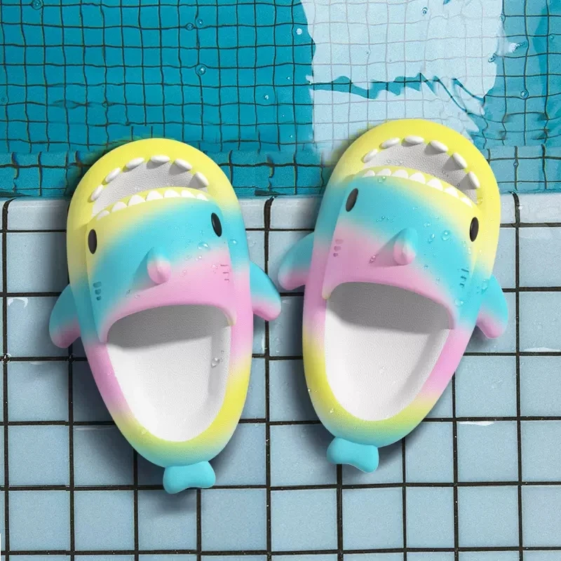 

Cute Summer Women Shark Slippers Men Home EVA Sandals Boys Girls Outdoor Beach Multicolor Fashion Flip Flops Kids Cartoon Slides