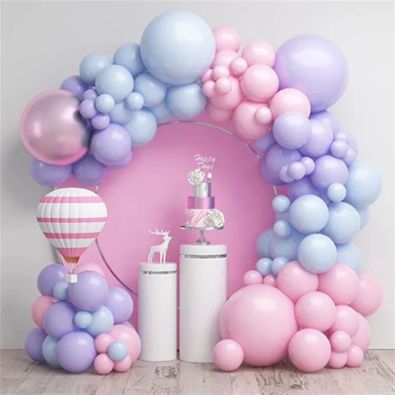 

Macaron Purple Pink Blue Balloon Arch Wreath Set Baby Shower Birthday Party Wedding Anniversary Decorations