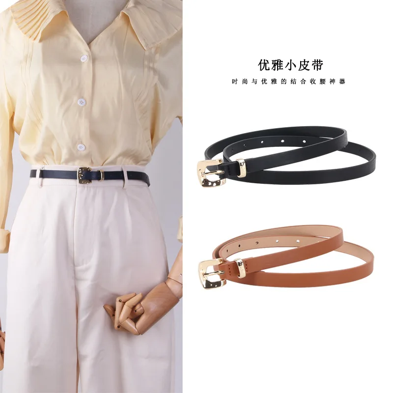 Fashionable sweet thin belt creative pad and women dress jeans belt belt is contracted