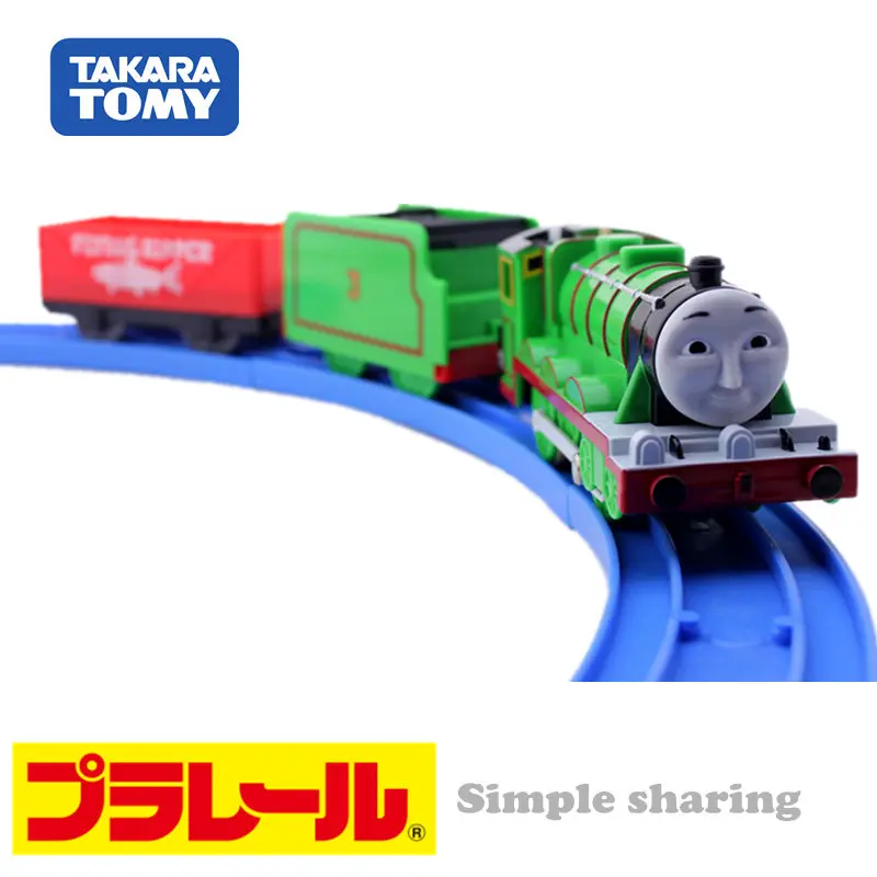 Железнодорожный поезд Takara Tomy из пла модель электрического паровоза с