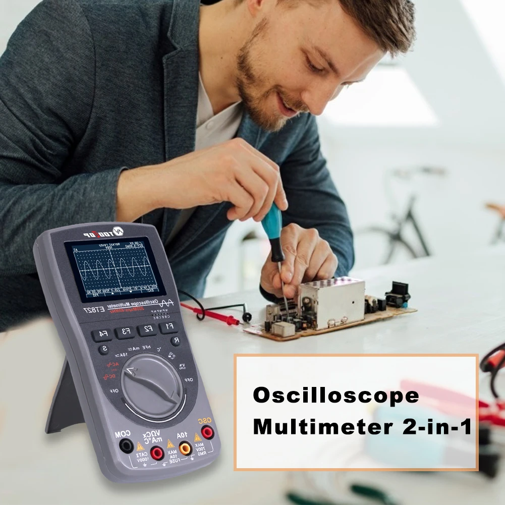 

Professional Digital Oscilloscope 6000Counts Intelligent Graphical Oscilloscope Multi-function Resistance Frequency Diode Tester